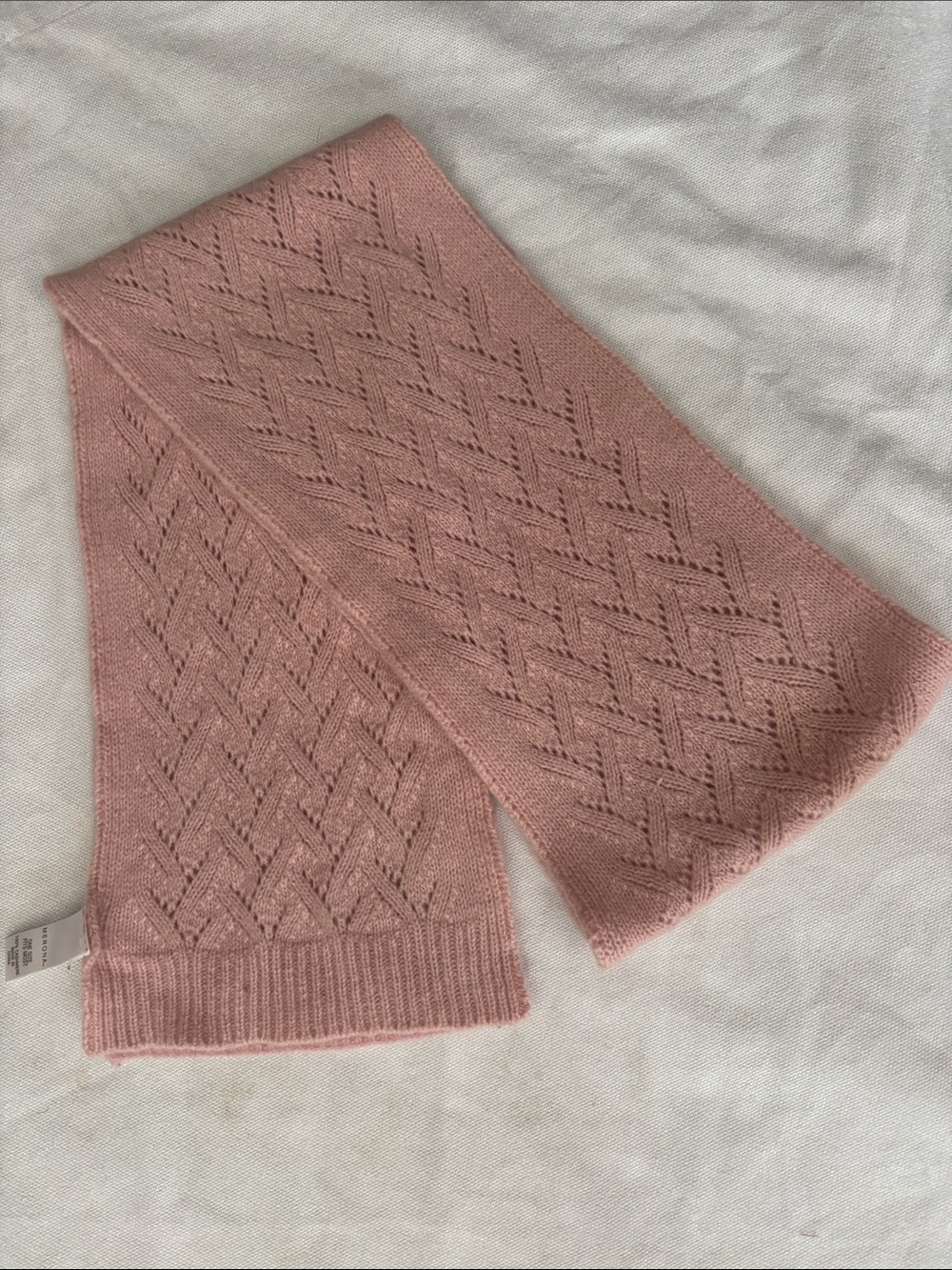 Merona Dusty Pink Knit Scarf-Style Sweater Scarf